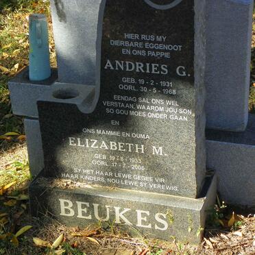 BEUKES Andries G. 1931-1968 &amp; Elizabeth M. 1933-2006