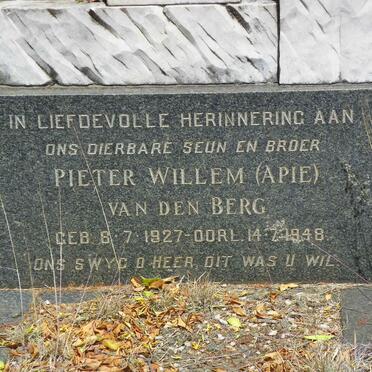 BERG Pieter Willem, van den 1927-1948