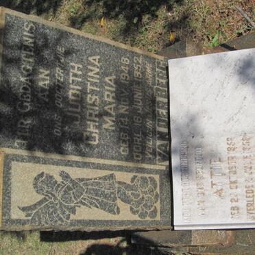 BERG Judith Christina Maria, van der 1948-1952 :: VAN DER BERG Attie 1952-1956