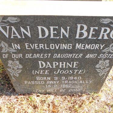 BERG Daphne, van den nee JOOSTE 1940-1962