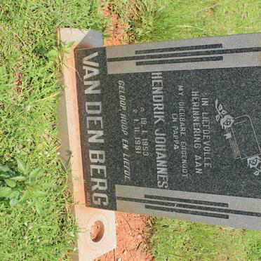 BERG Hendrik Johannes, van den 1953-1991