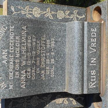 BERG Jan Christoffel, van den 1888-1963 &amp; Anna Wilhelmina 1890-1957