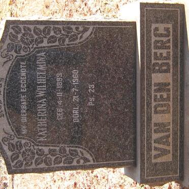 BERG Katherina Wilhelmina, van den 1899-1960