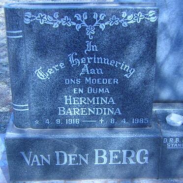 BERG Hermina Barendina, van den 1916-1985