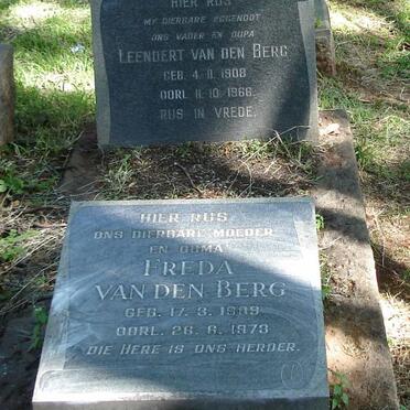 BERG Leendert, van den 1908-1966 &amp; Freda 1909-1973