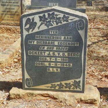 BERG Ockert J.S., v.d. 1911-1949