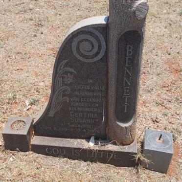 BENNETT Gertina Susanna nee SWANEPOEL 1919-1976