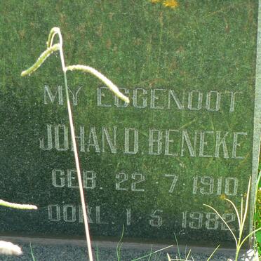 BENEKE Johan D. 1910-1982