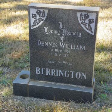 BERRINGTON Dennis William 1908-1978