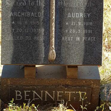BENNETT Archibald 1915-1975 &amp; Audrey 1918-1991