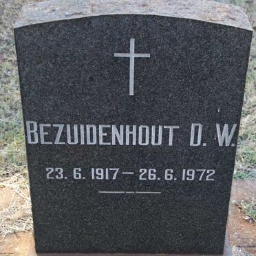 BEZUIDENHOUT D.W. 1917-1972