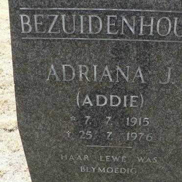 BEZUIDENHOUT Adriana J. 1915-1976