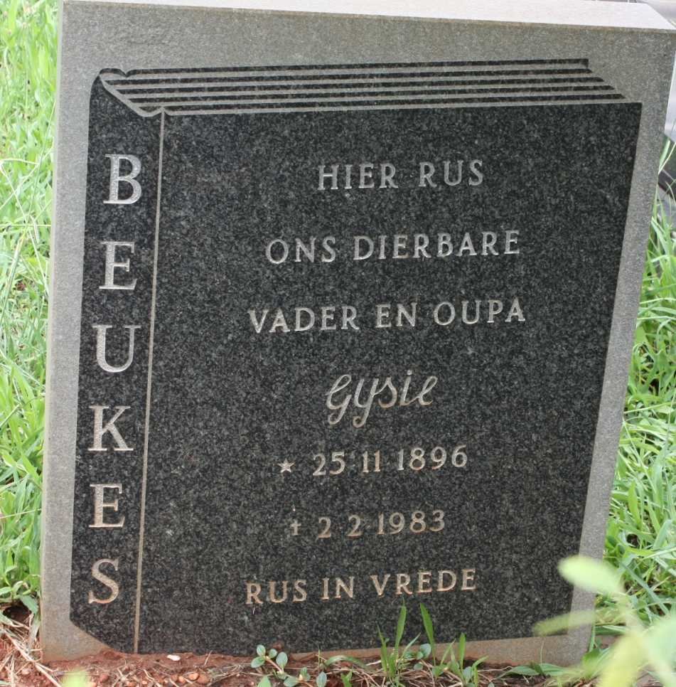 BEUKES Gysie 1896-1983