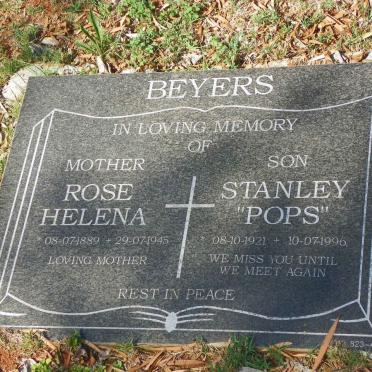 BEYERS Rose Helena 1889-1945 :: BEYERS Stanley 1921-1996
