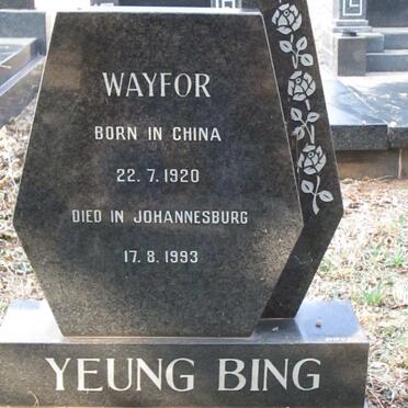 BING Yeung 1920-1993
