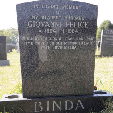 BINDA Giovanni Felice 1904-1984