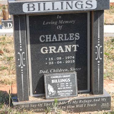 BILLINGS Charles Grant 1974-2015