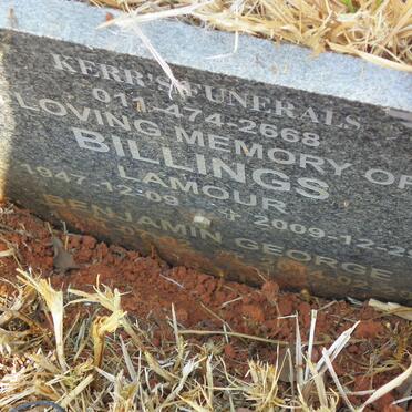 BILLINGS Benjamin George -2014 &amp; Lamour 1947-2009