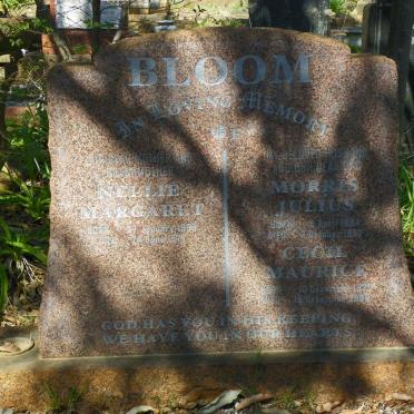 BLOOM Morris Julius 1884-1952 &amp; Nellie Margaret 1896-1977 :: BLOOM Cecil Maurice 1925-2008