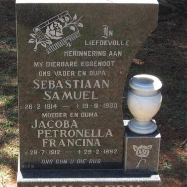 BLERK Sebastiaan Samuel, van 1914-1980 &amp; Jacoba Petronella Francina 1912-1992