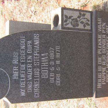 BOTHMA Corneluis Stephanus 1907-1970