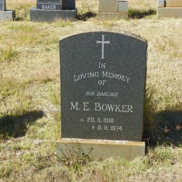 BOWKER M.E. 1910-1974