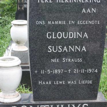 BONTHUYS Gloudina Susanna nee STRAUSS 1897-1974