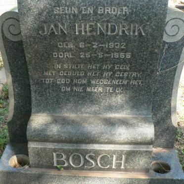 BOSCH Jan Hendrik 1932-1955