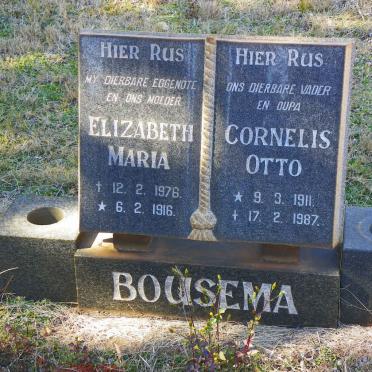 BOUSEMA Cornelis Otto 1911-1987 &amp; Elizabeth Maria 1916-1976