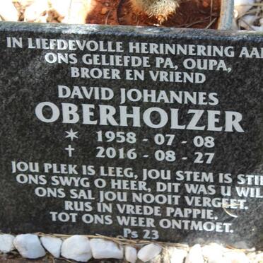 OBERHOLZER David Johannes 1958-2016