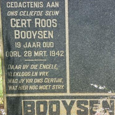 BOOYSEN Wessel Cornelius 1886-1948 :: BOOYSEN Gert Roos -1942