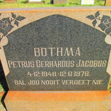 BOTHMA Petrus Gerhardus Jacobus 1948-1979