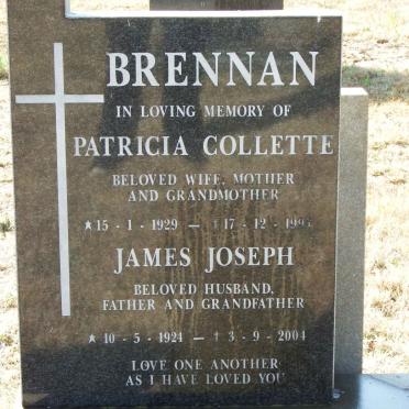 BRENNAN James Joseph 1924-2004 &amp; Patricia Collette 1929-1995