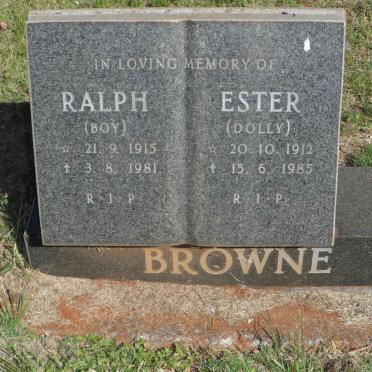 BROWNE Ralph 1915-1981 &amp; Esther 1912-1985