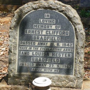 BRADFIELD Ernest Clifford -1942 &amp; Louisa Hester -1963