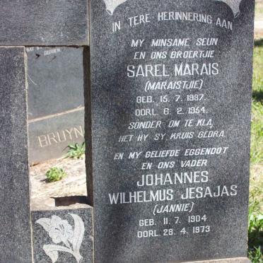 BRUYN Johannes Wilhelmus Jesajas, de 1904-1973 :: DE BRUYN Sarel Marais 1937-1954