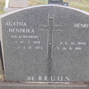 BRUIJN Henri, de 1900-1991 &amp; Agatha Hendrika RIJKENBERG 1898-1973