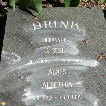 BRINK Johannes Albert 1892-1966 &amp; Agnes Albertha 1892-1973