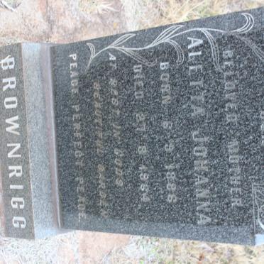 BROWNRIGG Aletta Johanna 1886-1964