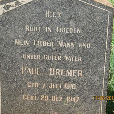 BREMER Paul 1910-1947