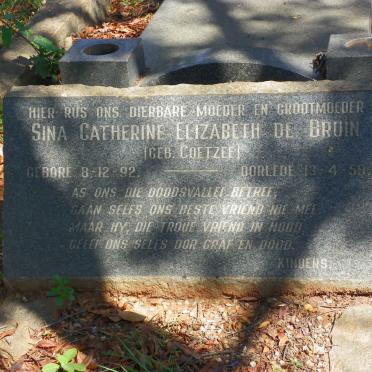 BRUIN Sina Catherine Elizabeth, de nee COETZEE 1892-1959