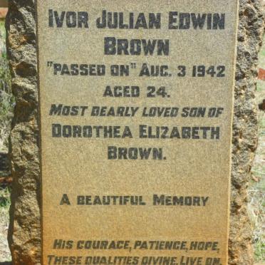 BROWN Ivor Julian Edwin -1942