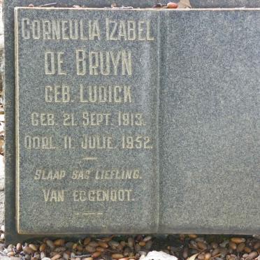 BRUYN Corneulia Izabel, de nee LUDICK 1913-1952