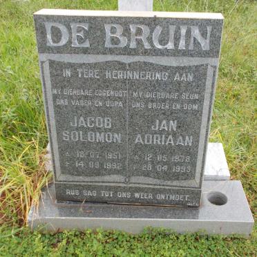 BRUIN Jacob Solomon, de 1951-1992 :: DE BRUIN Jan Adriaan 1978-1993