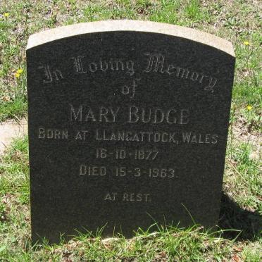 BUDGE Mary 1877-1963