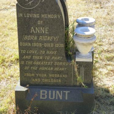 BUNT Anne nee RIGNEY 1909-1970