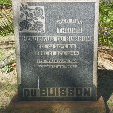 BUISSON Theunis Hendrikus, du 1881-1944