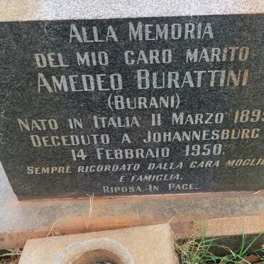 BURATTINI Amedeo 1895-1950 &amp; Hester Maria DE KLERK 1891-1969