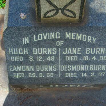 BURNS Desmond -1937 :: BURNS Jane -1938