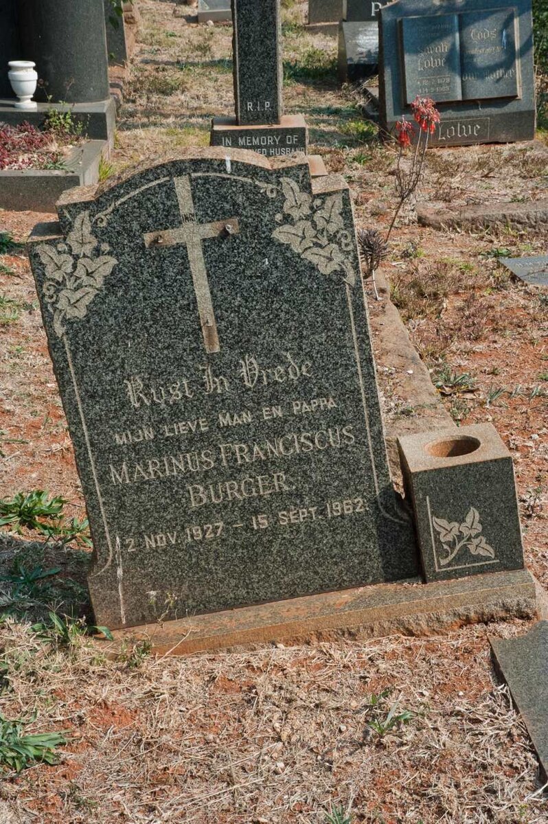 BURGER Marinus Franciscus 1927-1962